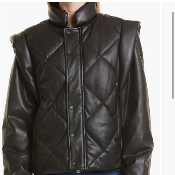 Pistola Revolve Callisto Faux Leather Reversible Jacket and Vest XL NWT - Picture 3 of 13